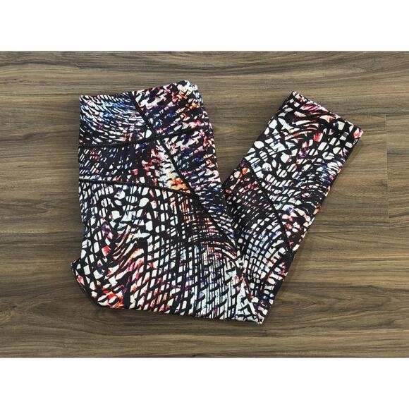 Zella Live In Rainbow Multi Color Cropped Leggings Women's Size M - Picture 3 of 11